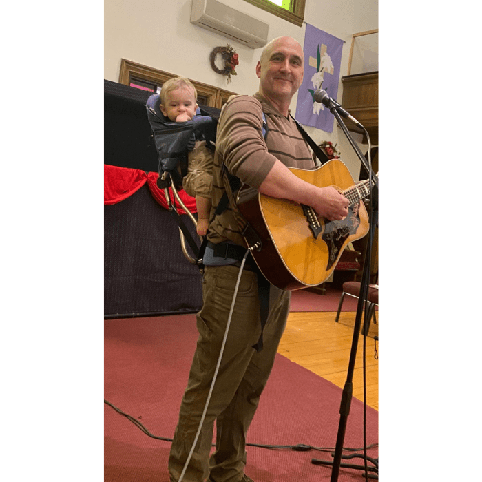 Pastor Chris and Rohan at Music Practice